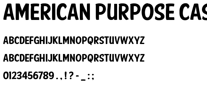 American Purpose Casual 01 font